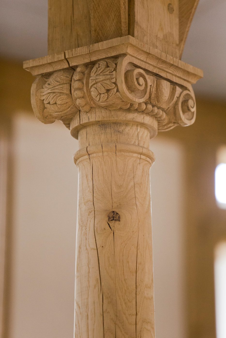 A single wooden beam