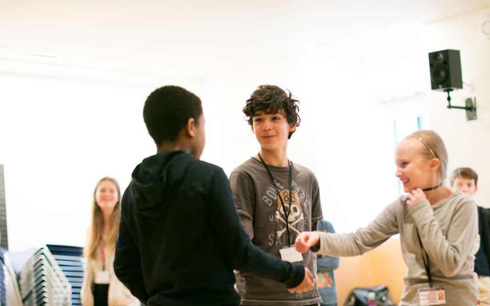 Children engaging in a workshop.